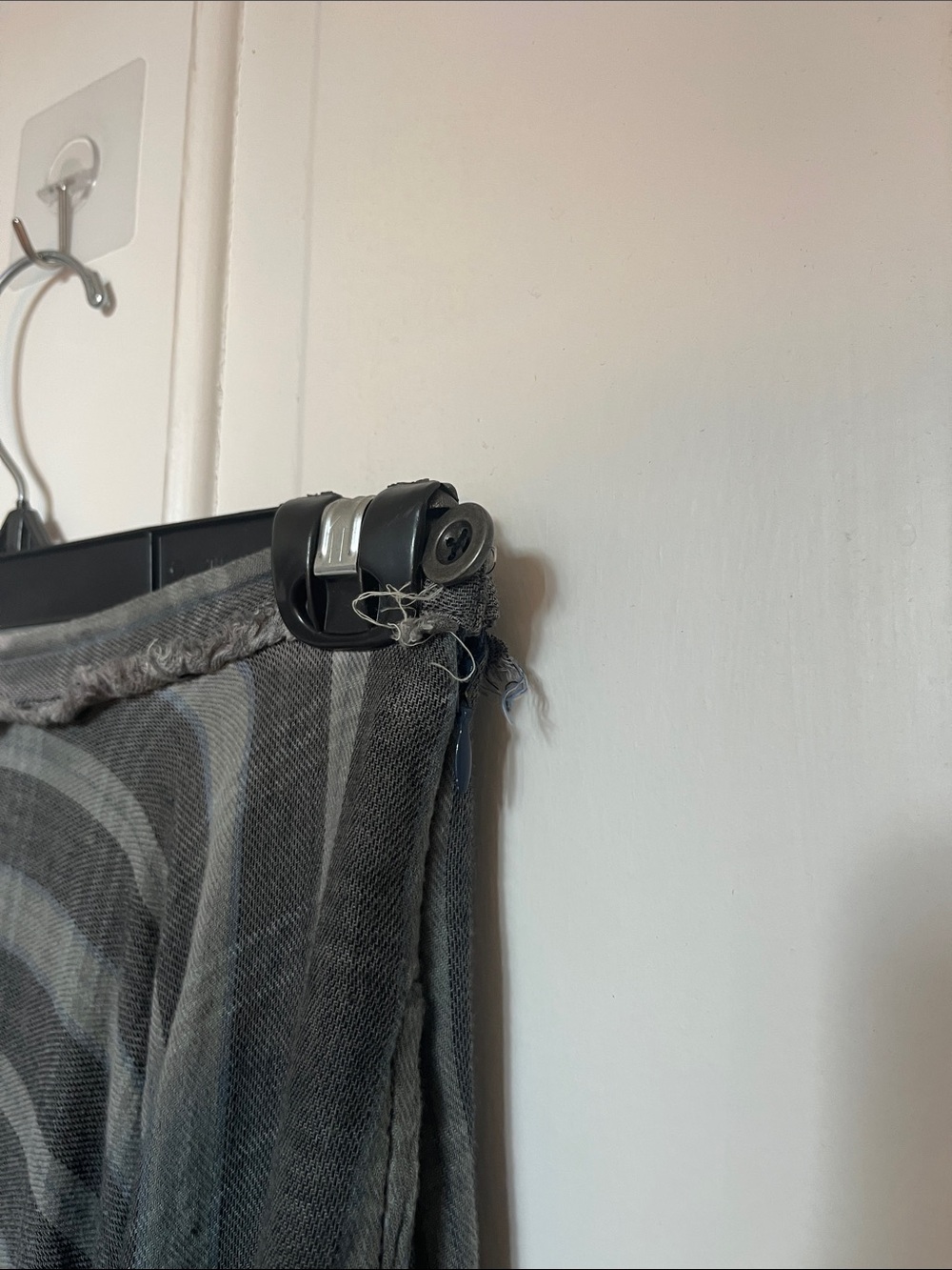 RARE Free People Voluminous Grey Striped Cotton Maxi Skirt Size 2 - Picture 6 of 9